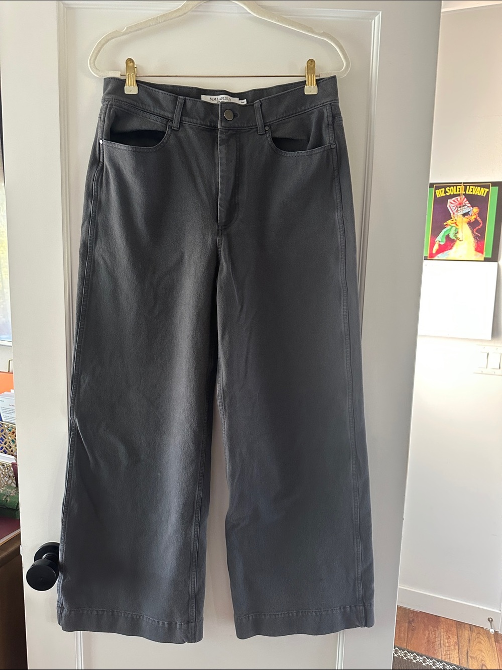 MM.Lafleur Charcoal Straight-Leg Pants